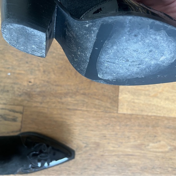 Suede and Patent cowboy boots - Picture 8 of 11